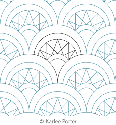 Digitized Longarm Quilting Design Happy As A Clam Liberty was designed by Karlee Porter.