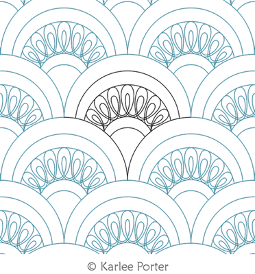 Digitized Longarm Quilting Design Happy As A Clam Loopty Loop was designed by Karlee Porter.