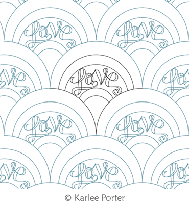 Digitized Longarm Quilting Design Happy As A Clam Love was designed by Karlee Porter.