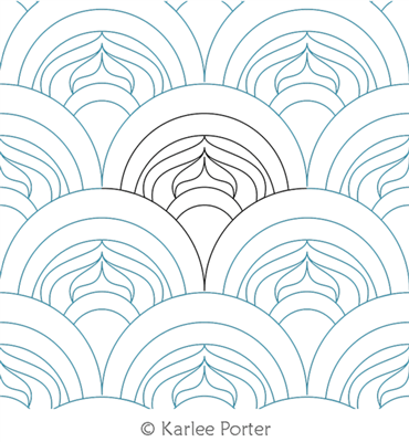 Digitized Longarm Quilting Design Happy As A Clam Onion was designed by Karlee Porter.