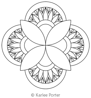 Digitized Longarm Quilting Design Happy Sunflower Block was designed by Karlee Porter.