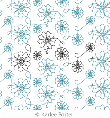 Digitized Longarm Quilting Design Hawaiian Breeze was designed by Karlee Porter.