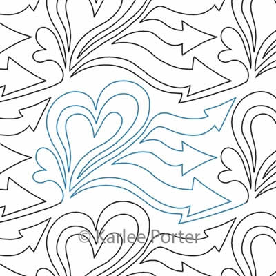 Digital Quilting Design Heart to Heart by Karlee Porter.