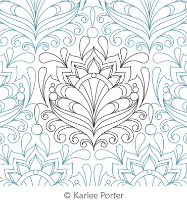 Digital Quilting Design Henna by Karlee Porter.