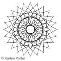 Digital Quilting Design In Full Bloom 16 by Karlee Porter.