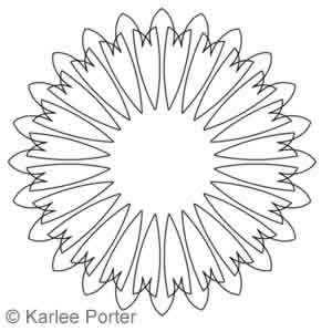 Digital Quilting Design In Full Bloom 18 by Karlee Porter.