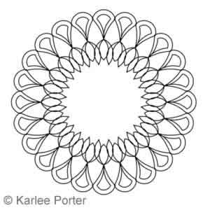 Digital Quilting Design In Full Bloom 29 by Karlee Porter.