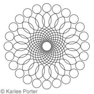 Digital Quilting Design In Full Bloom 41 by Karlee Porter.