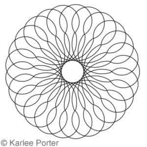 Digital Quilting Design In Full Bloom 48 by Karlee Porter.