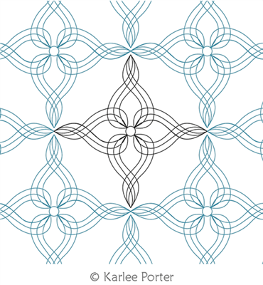 Digitized Longarm Quilting Design Interwoven Braid was designed by Karlee Porter.