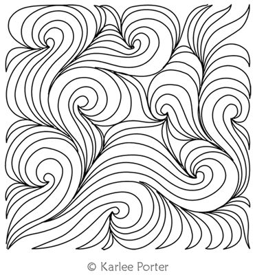 Digitized Longarm Quilting Design Karlee Curls Block was designed by Karlee Porter.