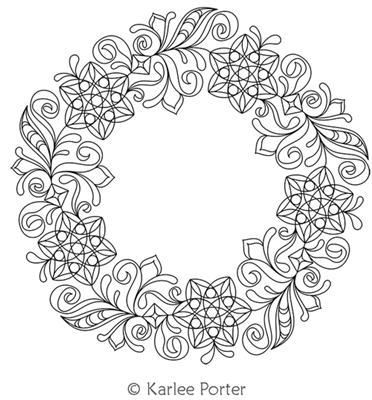 Digitized Longarm Quilting Design Karlee's Wreath 15 was designed by Karlee Porter.