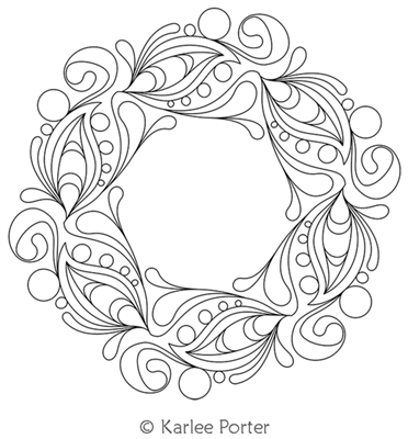 Digitized Longarm Quilting Design Karlee's Wreath 17 was designed by Karlee Porter.
