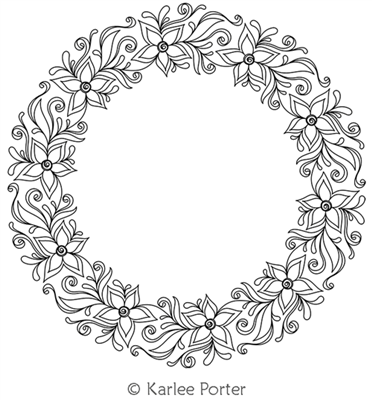 Digitized Longarm Quilting Design Karlee's Wreath 23 was designed by Karlee Porter.