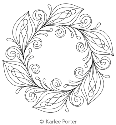Digitized Longarm Quilting Design Karlee's Wreath 26 was designed by Karlee Porter.