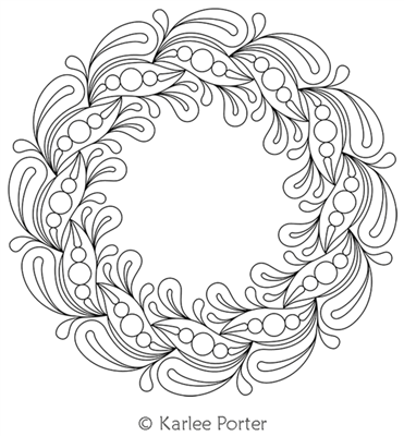 Digitized Longarm Quilting Design Karlee's Wreath 33 was designed by Karlee Porter.