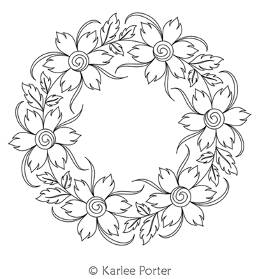 Digitized Longarm Quilting Design Karlee's Wreath 34 was designed by Karlee Porter.