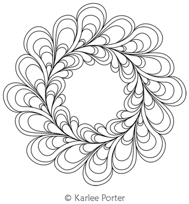 Digitized Longarm Quilting Design Karlee's Wreath 36 was designed by Karlee Porter.