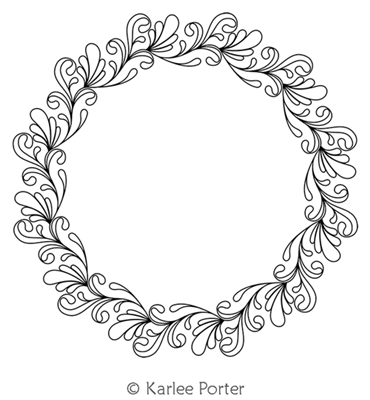 Digitized Longarm Quilting Design Karlee's Wreath 40 was designed by Karlee Porter.