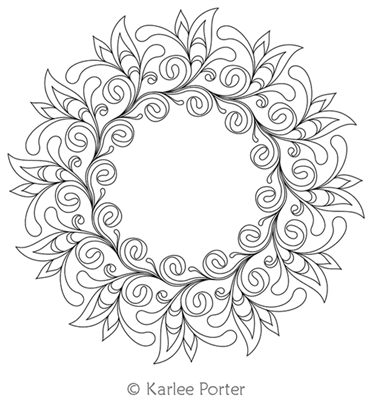 Digitized Longarm Quilting Design Karlee's Wreath 43 was designed by Karlee Porter.