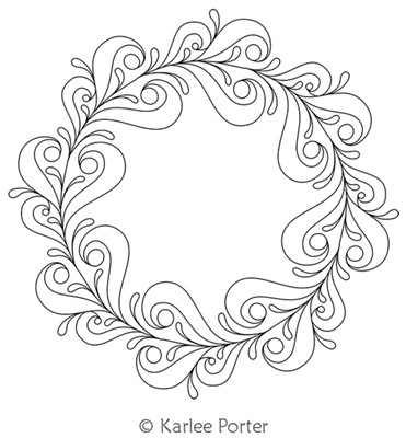 Digitized Longarm Quilting Design Karlee's Wreath 8 was designed by Karlee Porter.