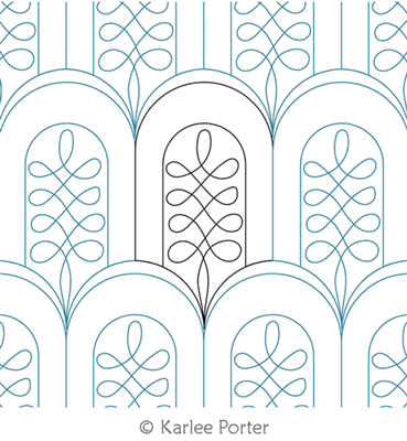 Digitized Longarm Quilting Design Lady Finger Loop was designed by Karlee Porter.