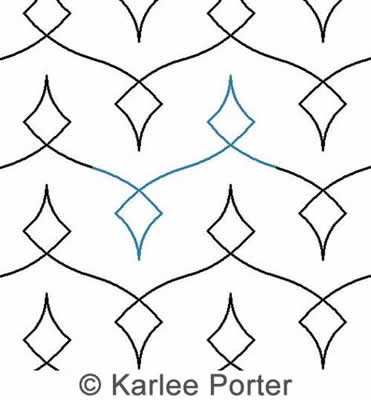 Digital Quilting Design Loopy Diamond 2 by Karlee Porter.