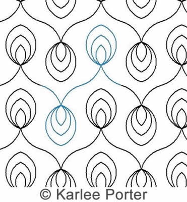 Digital Quilting Design Loopy Leaf 3 by Karlee Porter.