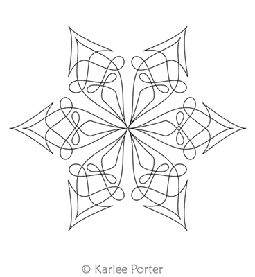 Digital Quilting Design Swashi Hexagon by Karlee Porter.
