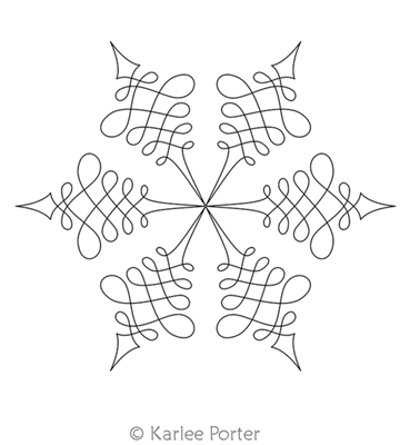 Digital Quilting Design Swishi Hexagon by Karlee Porter.