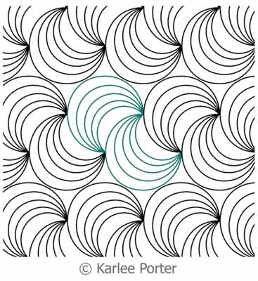 Digital Quilting Design Swivel Circle 2 by Karlee Porter.