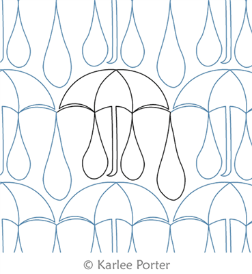 Digital Quilting Design Umbrella by Karlee Porter.