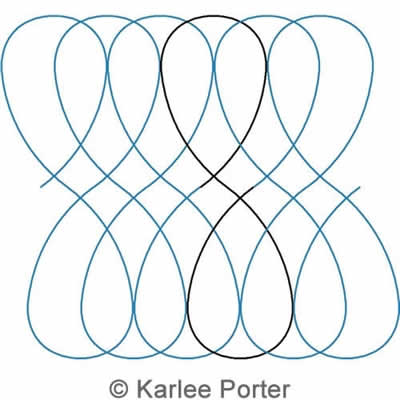 Digital Quilting Design Wavy Ribbon by Karlee Porter.