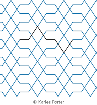 Argylish by Karlee Porter. This image demonstrates how this computerized pattern will stitch out once loaded on your robotic quilting system. A full page pdf is included with the design download.