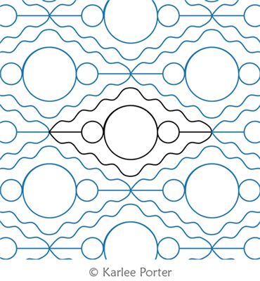 Cracker Barrel by Karlee Porter. This image demonstrates how this computerized pattern will stitch out once loaded on your robotic quilting system. A full page pdf is included with the design download.