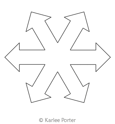 Cute Hexi 99 by Karlee Porter. This image demonstrates how this computerized pattern will stitch out once loaded on your robotic quilting system. A full page pdf is included with the design download.