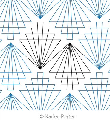 KP City of Light by Karlee Porter. This image demonstrates how this computerized pattern will stitch out once loaded on your robotic quilting system. A full page pdf is included with the design download.