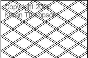 Digital Quilting Design Double Diamond Crosshatch by Karen Thompson.