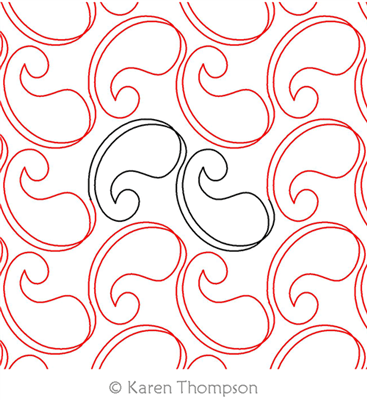 Digital Quilting Design Paisley 1 by Karen Thompson.