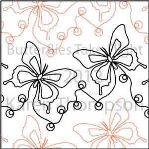 Digital Quilting Design Butterflies-Take-Flight by Karen Thompson.