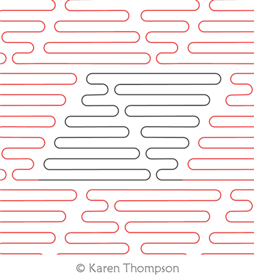 Hi Tech by Karen Thompson. This image demonstrates how this computerized pattern will stitch out once loaded on your robotic quilting system. A full page pdf is included with the design download.