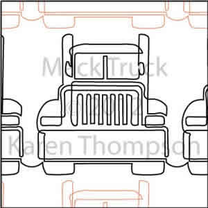 Digital Quilting Design Mack-Truck by Karen Thompson.