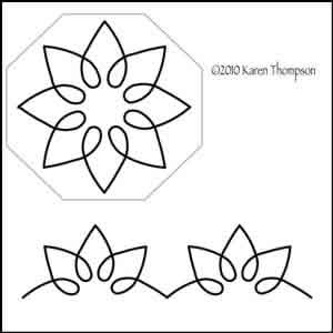 Digital Quilting Design Octagon Loop Set by Karen Thompson.