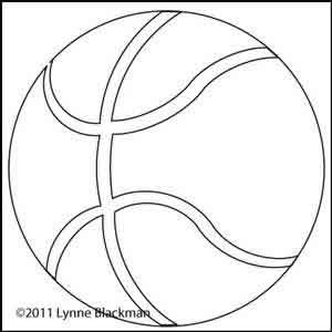 Digital Quilting Design Basketball by Lynne Blackman.