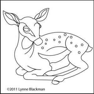 Digital Quilting Design Fawn by Lynne Blackman.