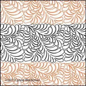 Digital Quilting Design Fern E2e by Lynne Blackman.