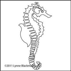 Digital Quilting Design Lynne's Seahorse by Lynne Blackman.