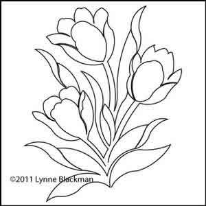 Digital Quilting Design Lynne's Tulips by Lynne Blackman.