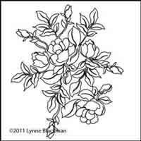 Digital Quilting Design Magnolia Blossom by Lynne Blackman.