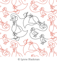 Digital Quilting Design Mother Goose by Lynne Blackman.